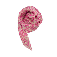 Roze zijden Borbonese dames sjaal
