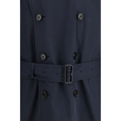 Burberry blauwe polyester trenchcoat