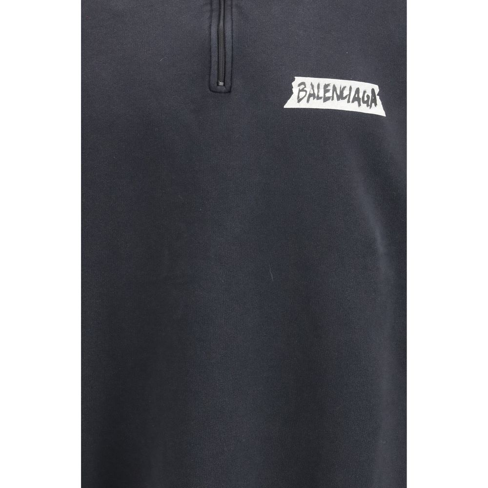 Balenciaga Schwarzes Baumwoll-Sweatshirt