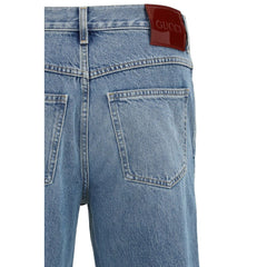 Gucci Blauwe Katoenen Slim Fit Jeans