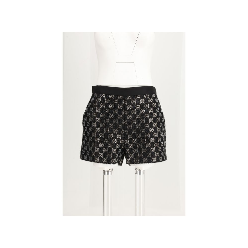 Gucci Zwarte Viscose Bermuda Shorts
