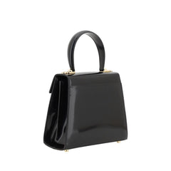 Ferragamo Zwarte Kalfsleren Bos Taurus Handtas