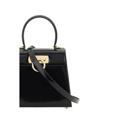 Ferragamo Zwarte Kalfsleren Bos Taurus Handtas