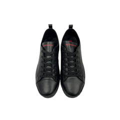 Borbonese Zwarte Leren Herensneaker