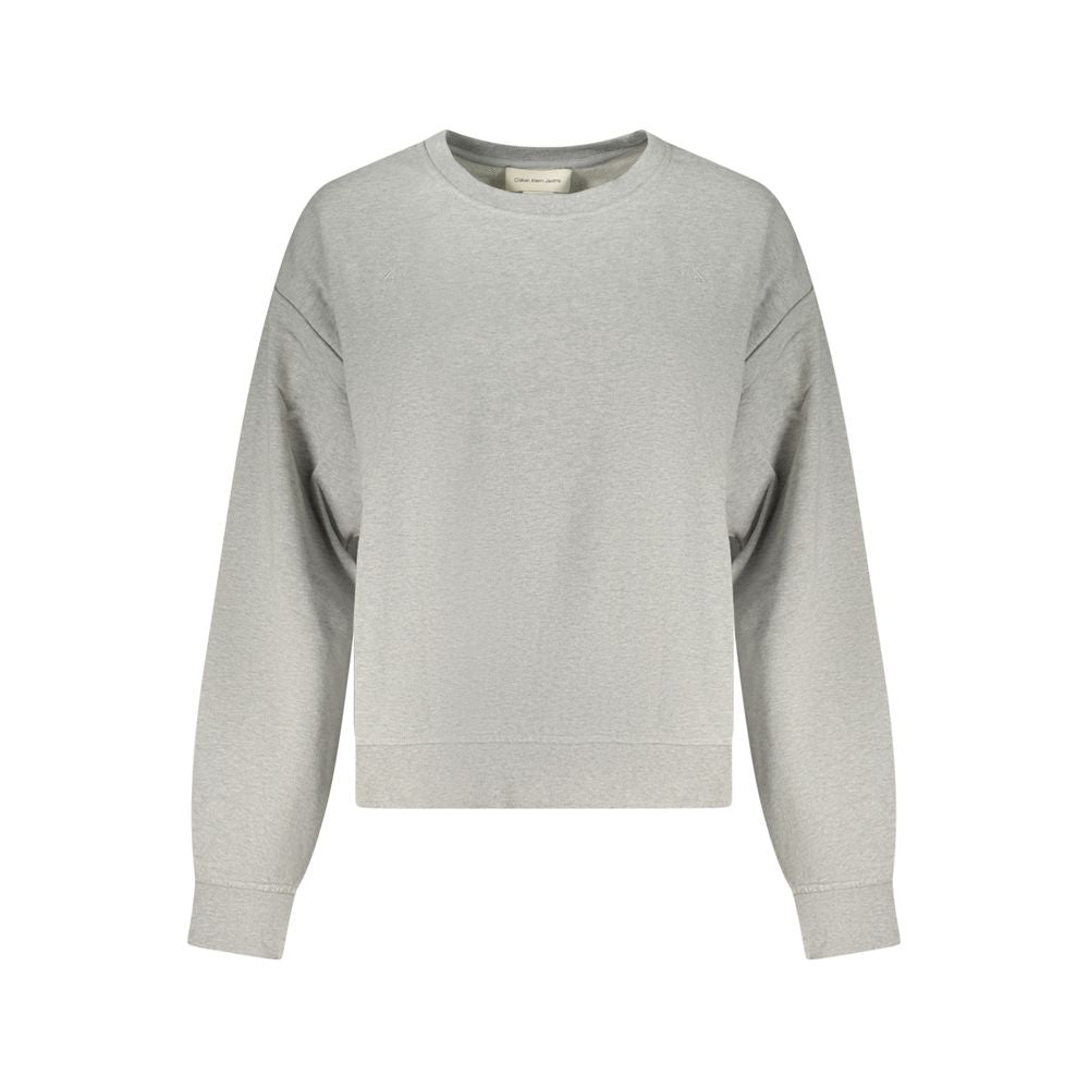 Calvin Klein Grigio Damen-Sweatshirt aus Baumwolle