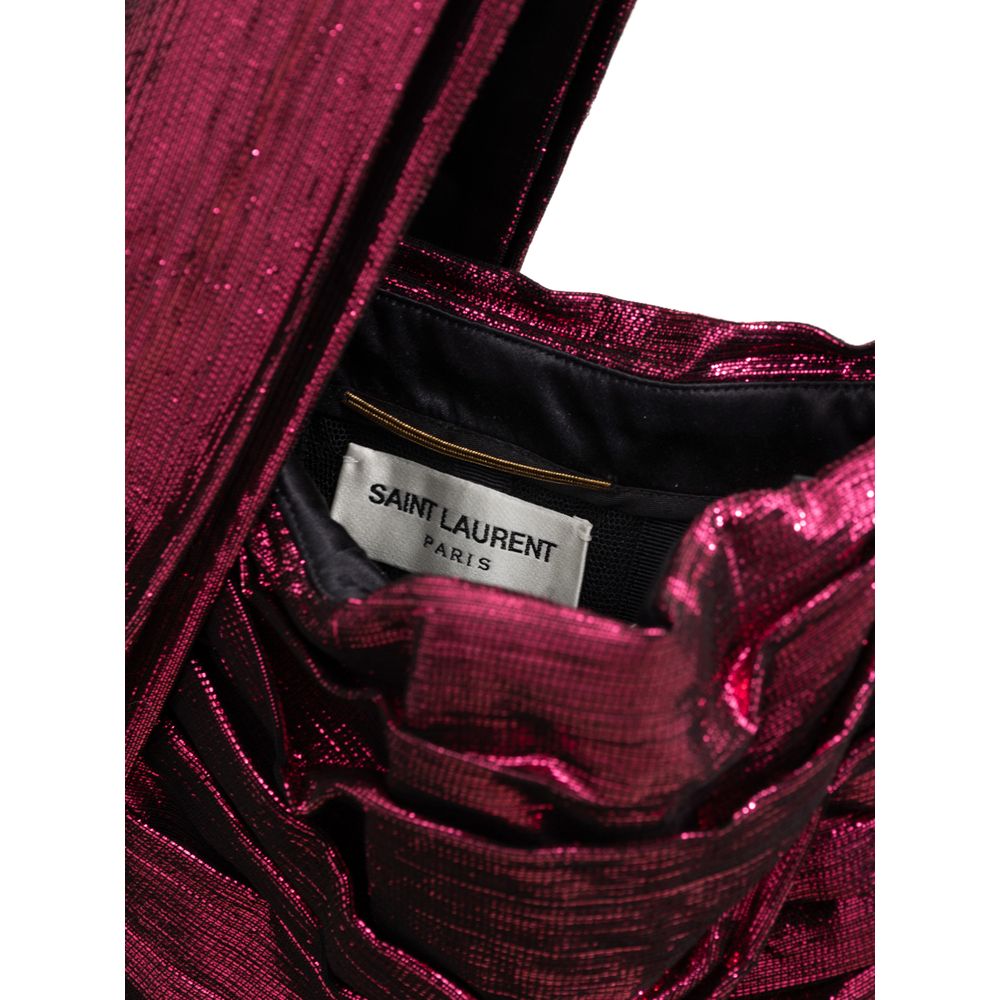 Saint Laurent Fuchsia Viscose-Kurzkleid