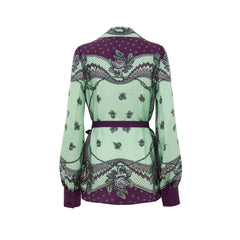 Gucci Green Silk Pattern Shirt