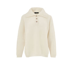 Gran Sasso Witte Wollen Poloshirt