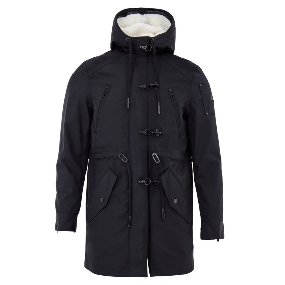 Moose Knuckles blauwe nylon parka