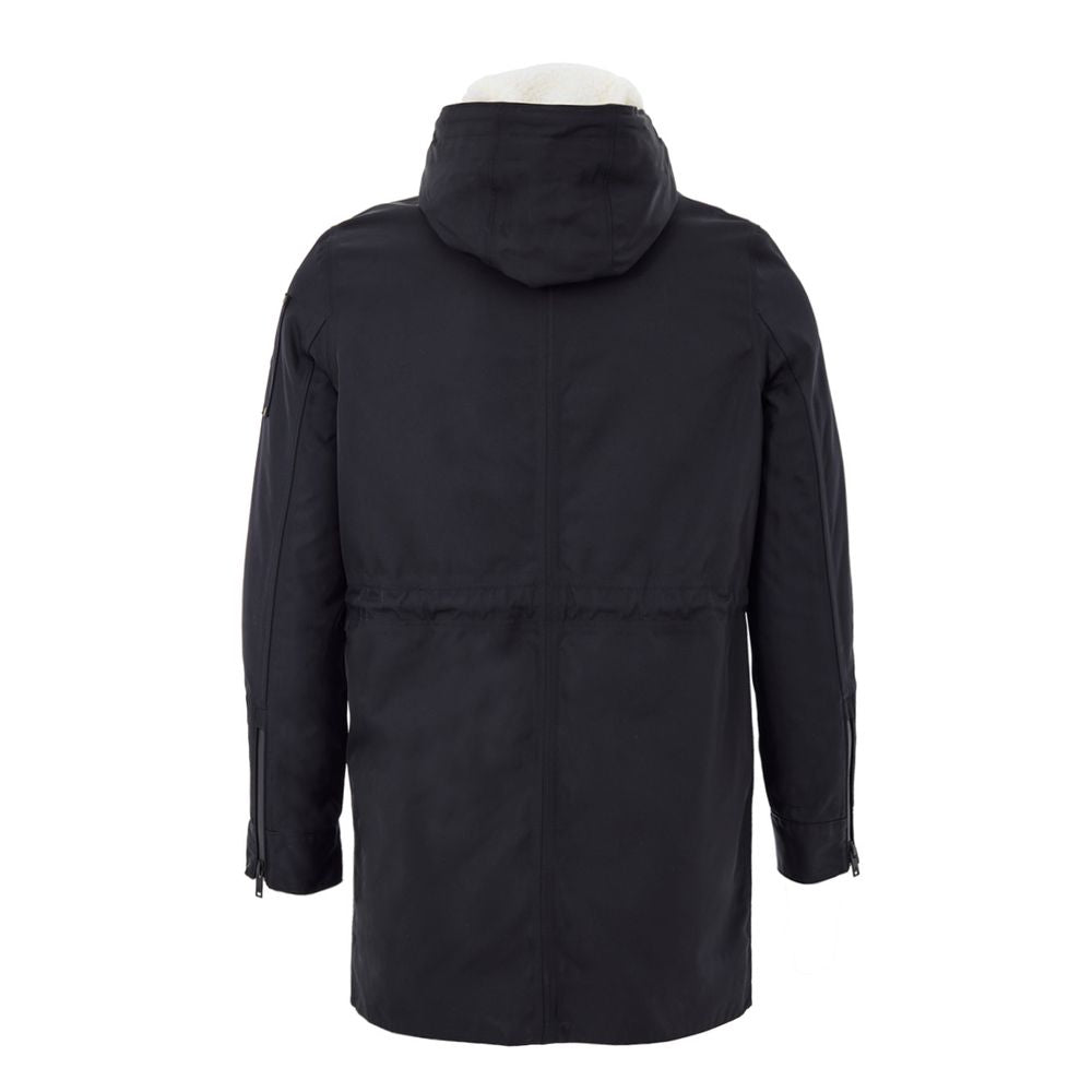 Moose Knuckles blauwe nylon parka