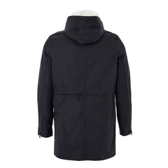 Moose Knuckles blauwe nylon parka