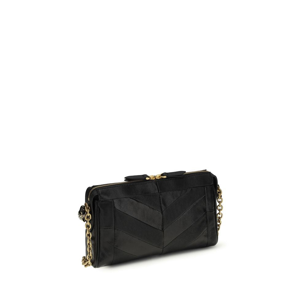 Valentino Garavani Schwarze Lammfell-Schultertasche (Ovis Aries Aries)
