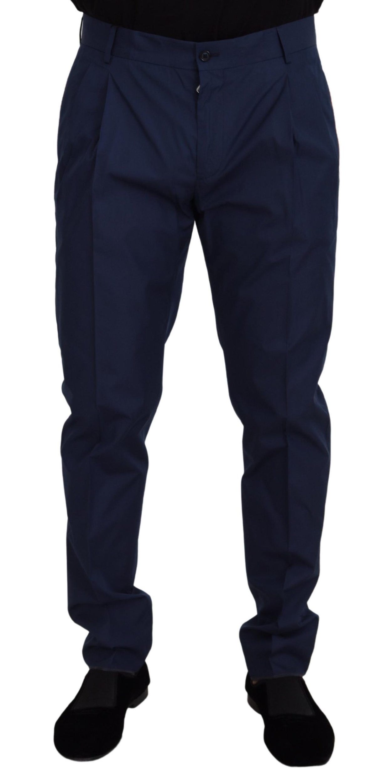 Dolce & Gabbana Blauwe Katoenen Nette Broek