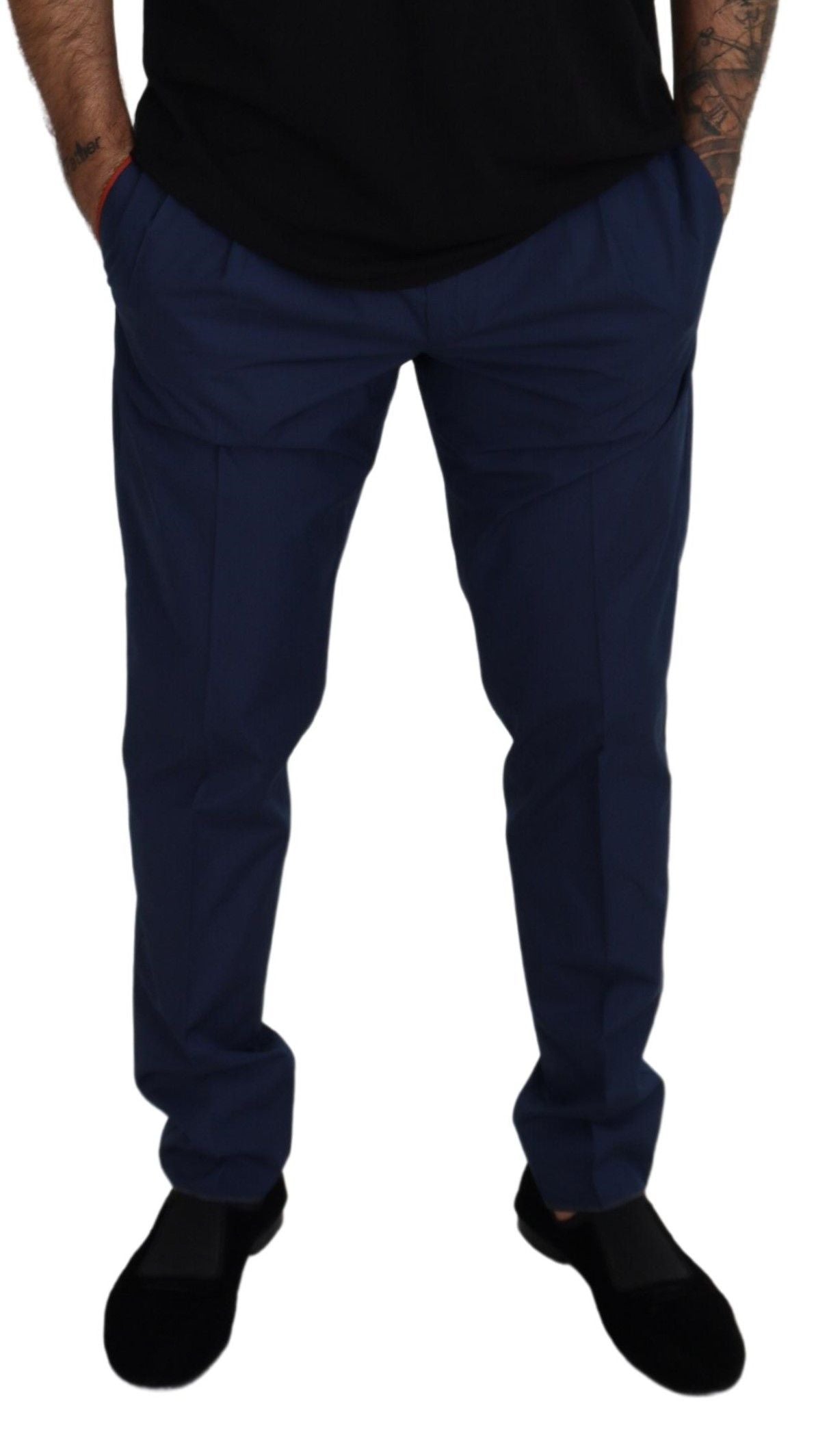 Dolce & Gabbana Blauwe Katoenen Nette Broek