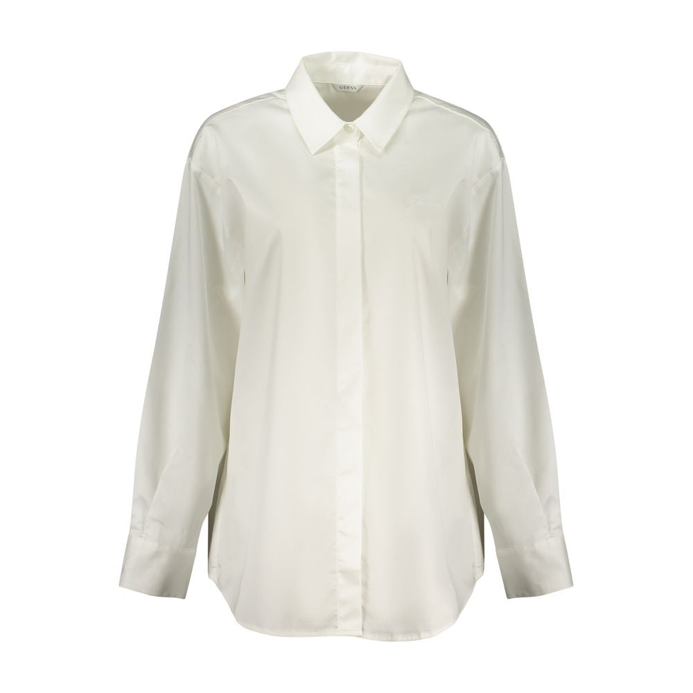 Guess Jeans Bianco Baumwolle Damen Hemd