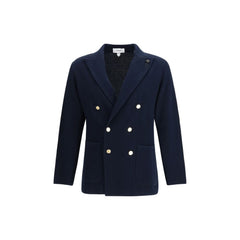 Lardini Blue Cotton Blazer