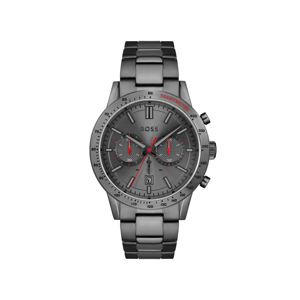 Hugo Boss Graue Edelstahl-Armbanduhr