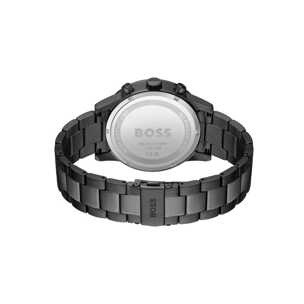 Hugo Boss Graue Edelstahl-Armbanduhr