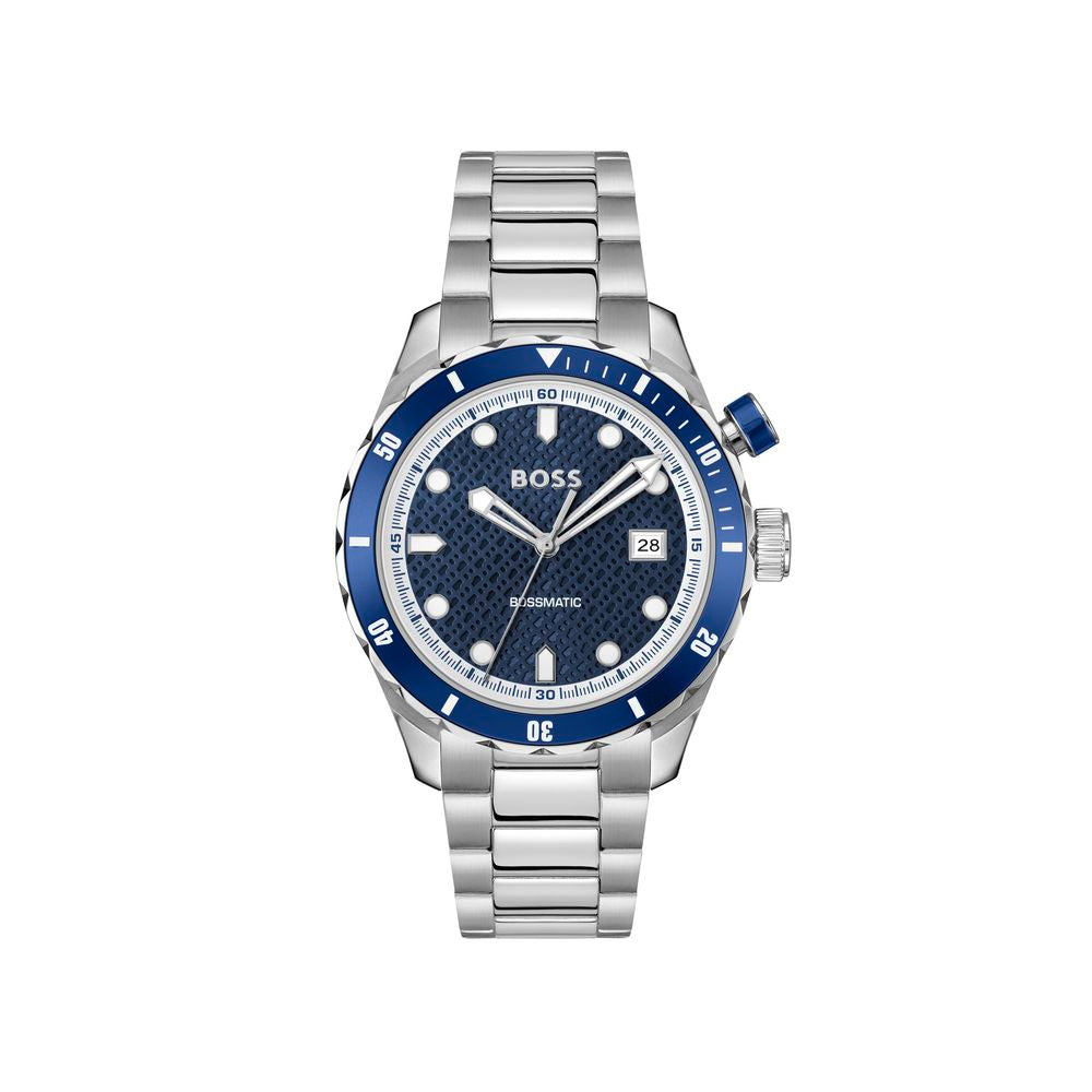Hugo Boss Graue Edelstahl-Armbanduhr