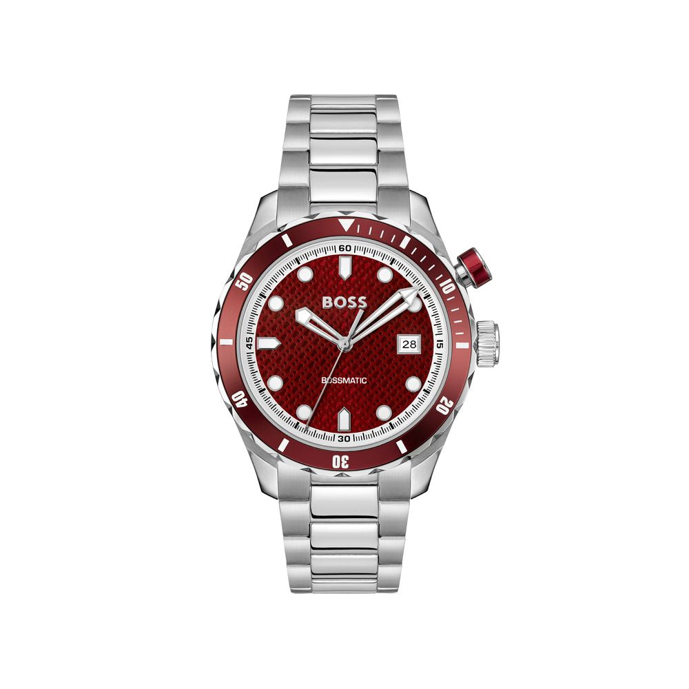 Hugo Boss Graue Edelstahl-Armbanduhr