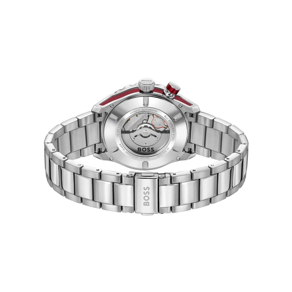 Hugo Boss Graue Edelstahl-Armbanduhr