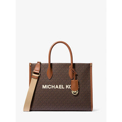 Michael Kors Braune Lederschultertasche