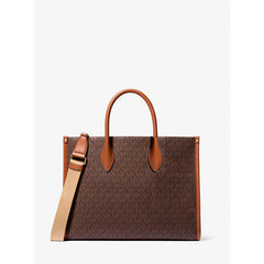 Michael Kors Braune Lederschultertasche