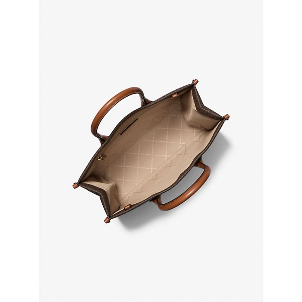 Michael Kors Braune Lederschultertasche