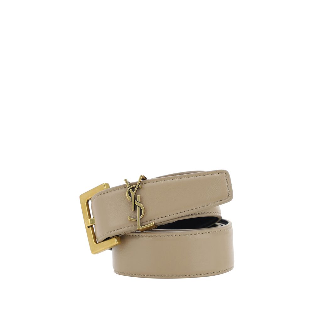 Saint Laurent Bruine Kalfsleren Bos Taurus Regular Riem