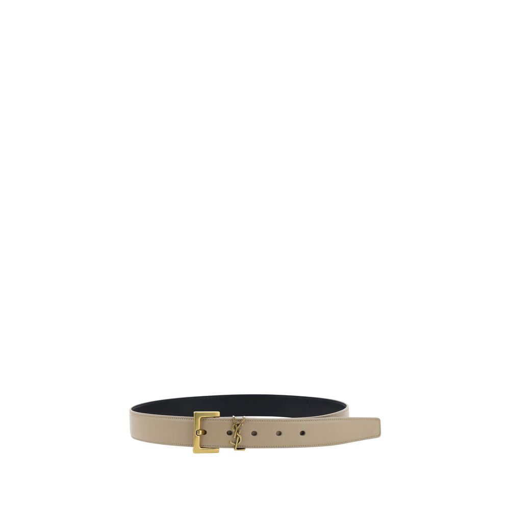 Saint Laurent Bruine Kalfsleren Bos Taurus Regular Riem