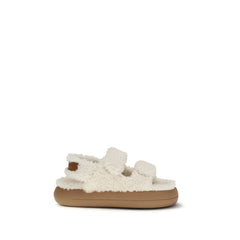 Moon Boot Weiße flache Sandalen aus Polyamid