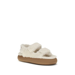 Moon Boot Weiße flache Sandalen aus Polyamid