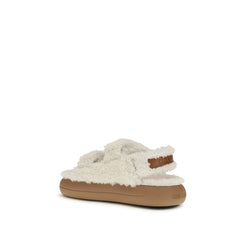 Moon Boot Weiße flache Sandalen aus Polyamid