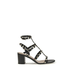 Valentino Garavani Schwarze Plateau-Sandalen aus Kalbsleder Bos Taurus