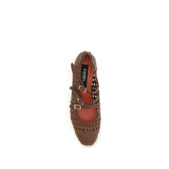Carel Paris Bruin Kalfsleder Bos Taurus Ballerina's