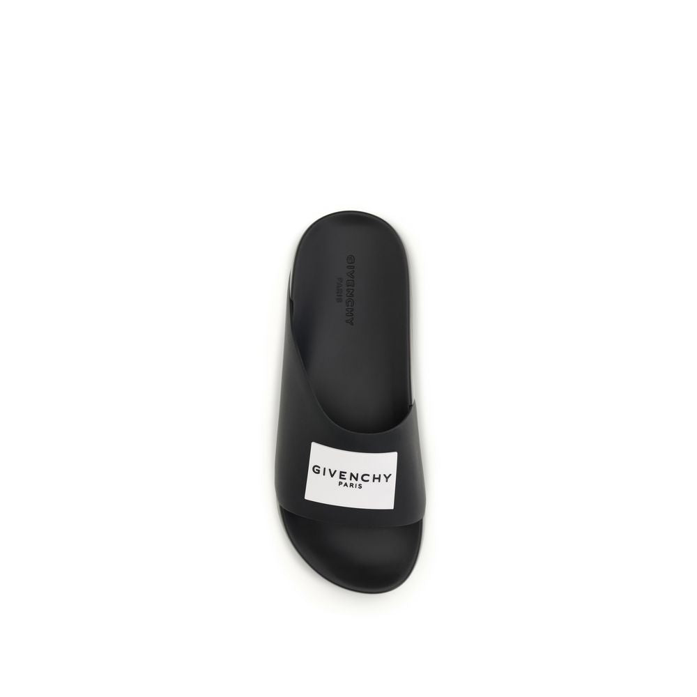 Givenchy Schwarze Gummi-Slipper