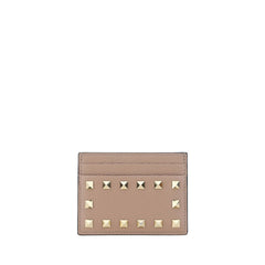 Valentino Garavani Beige Kalbsleder Bos Taurus Portemonnaie
