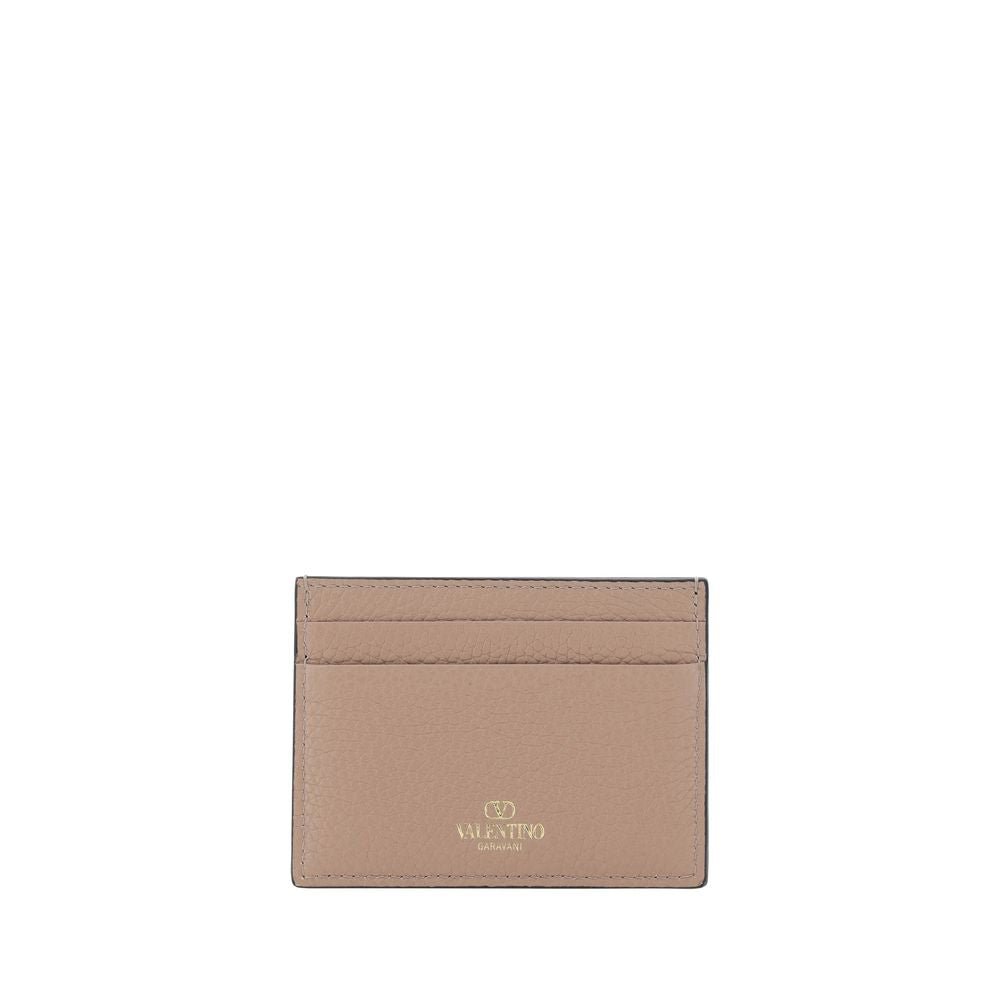 Valentino Garavani Beige Kalbsleder Bos Taurus Portemonnaie