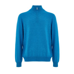 Gran Sasso Blauer Rollkragenpullover aus Wolle