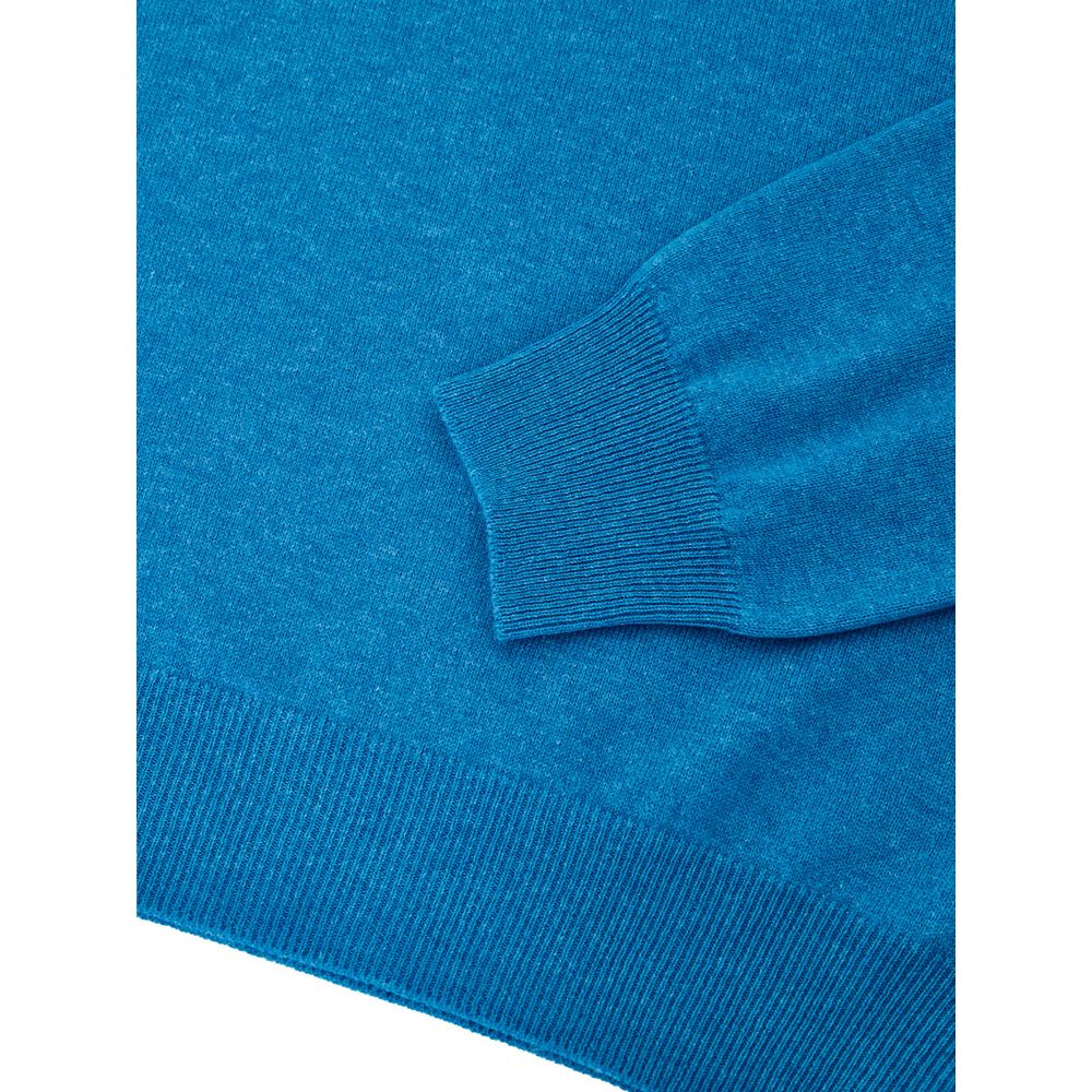Gran Sasso Blauer Rollkragenpullover aus Wolle