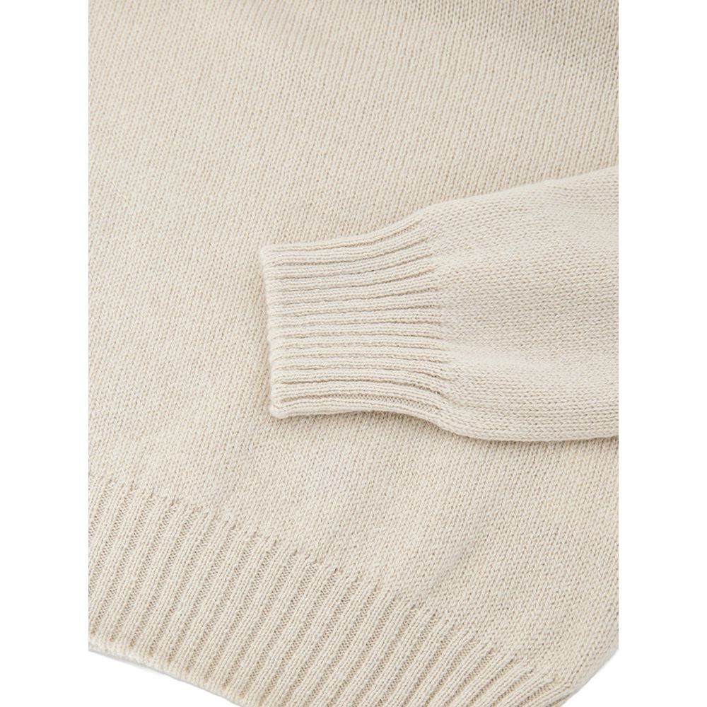 Gran Sasso Rollkragenpullover aus beigefarbener Wolle