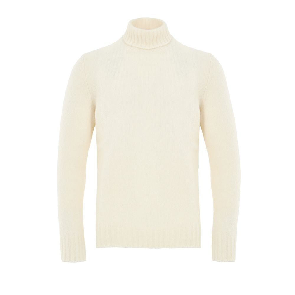 Gran Sasso Rollkragenpullover aus weißer Wolle