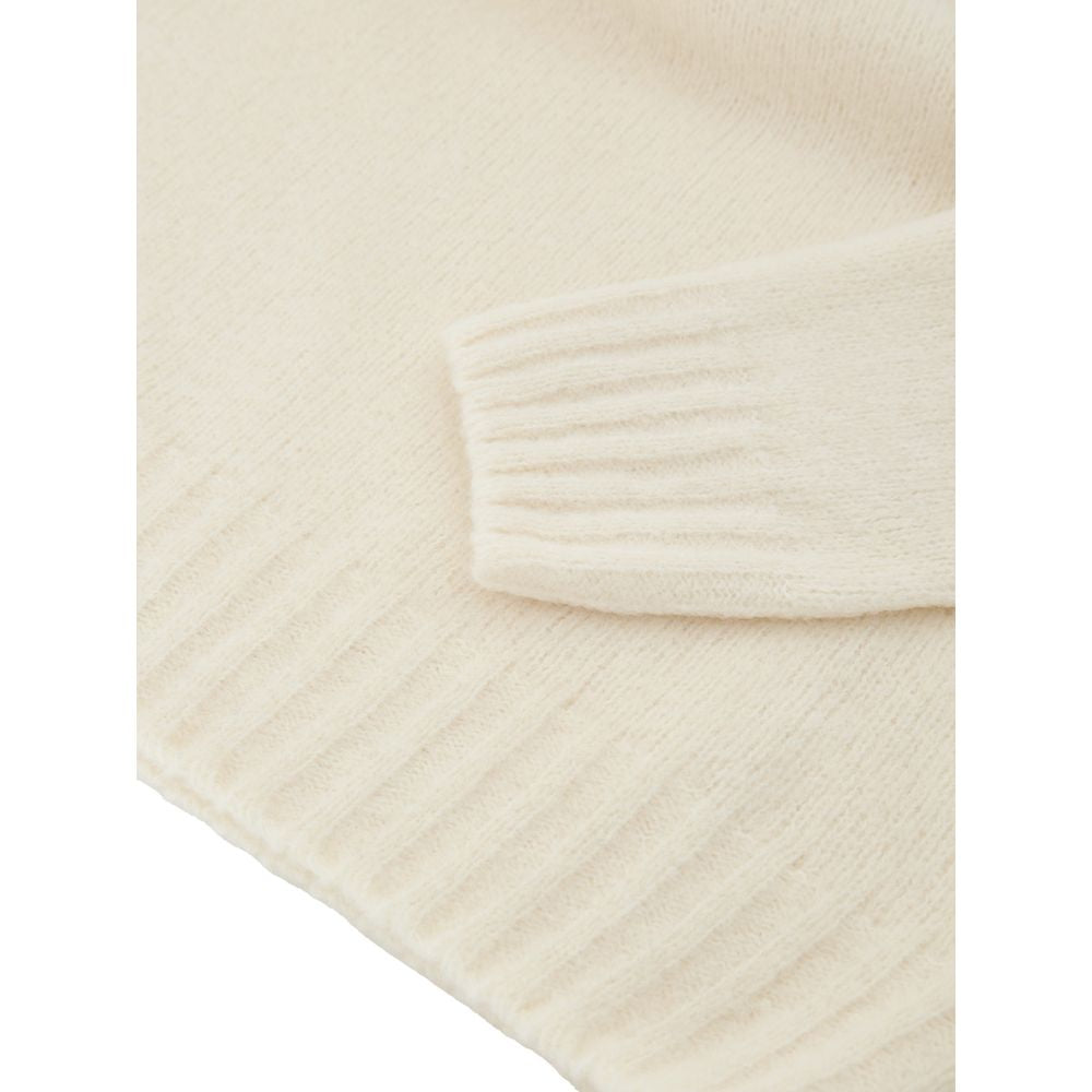 Gran Sasso Rollkragenpullover aus weißer Wolle