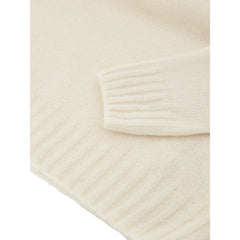 Gran Sasso Rollkragenpullover aus weißer Wolle