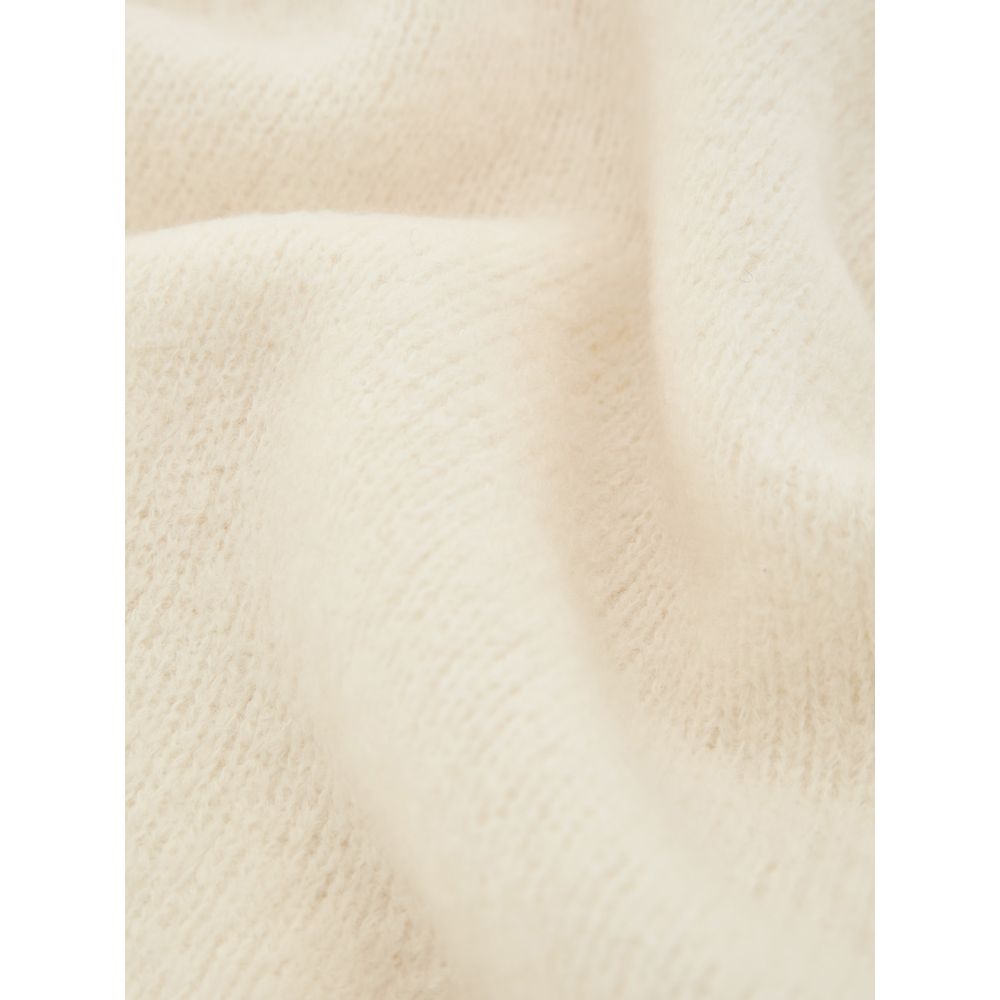Gran Sasso Rollkragenpullover aus weißer Wolle