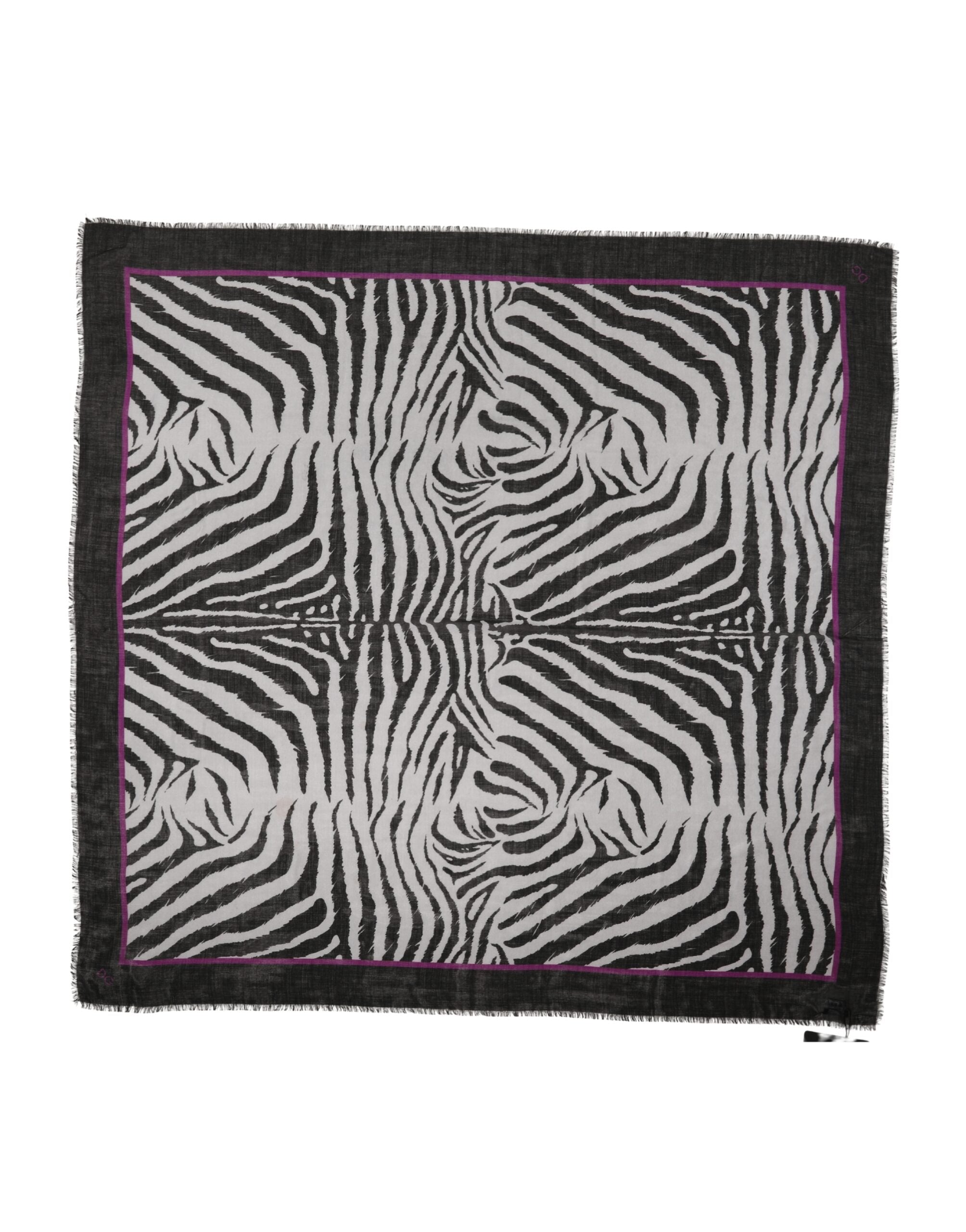 Dolce & Gabbana Schal mit Zebra-Muster in Weiß und Schwarz 255cm x 132cm Herrenschal
