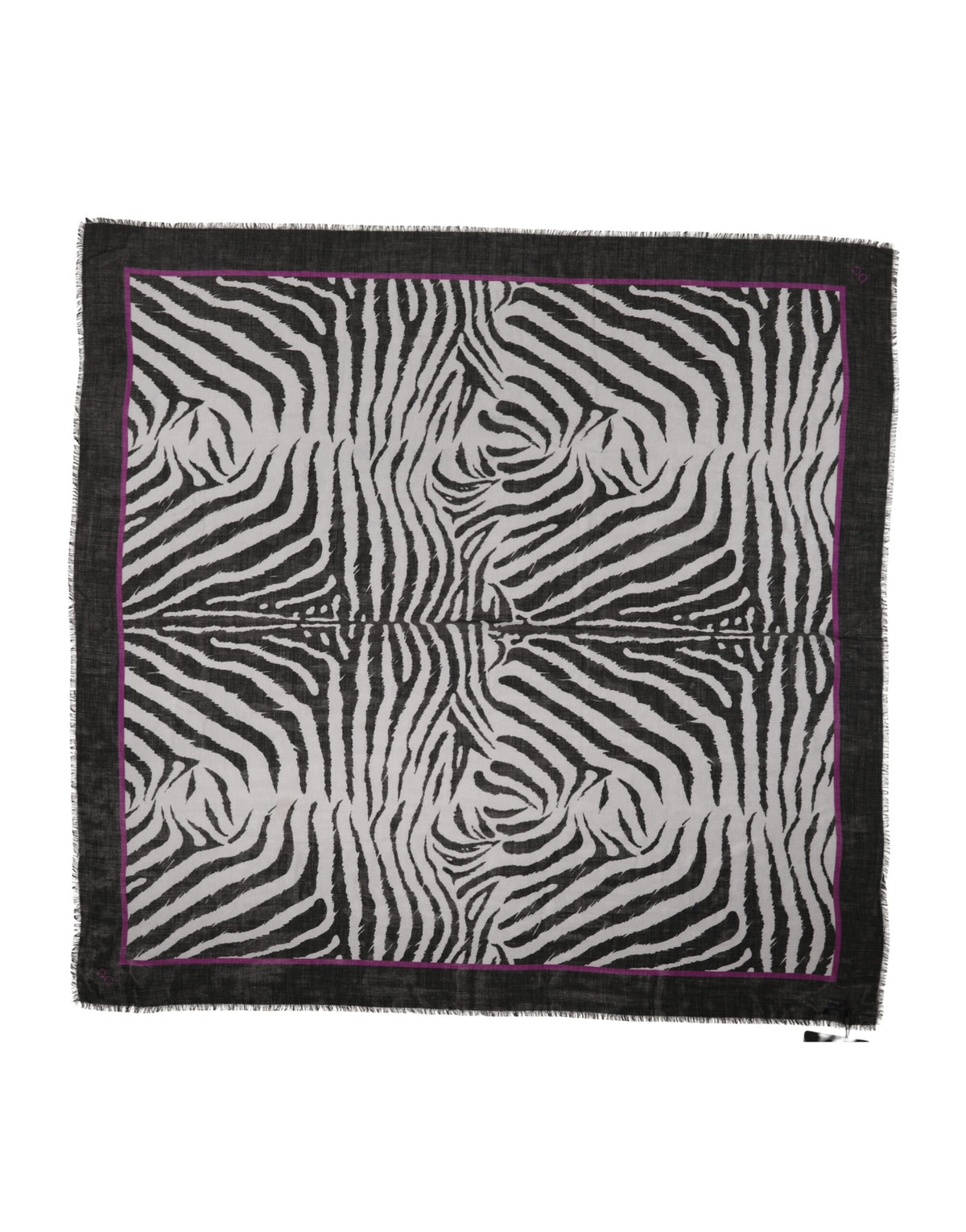 Dolce & Gabbana Schal mit Zebra-Muster in Weiß und Schwarz 255cm x 132cm Herrenschal