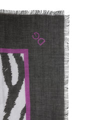 Dolce & Gabbana Schal mit Zebra-Muster in Weiß und Schwarz 255cm x 132cm Herrenschal