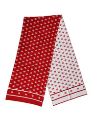 Dolce & Gabbana Rot Weiß Logo-Print Foulard 201cm x 40.5cm Herren Schal