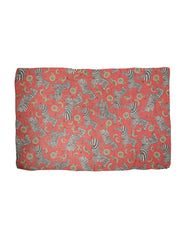 Dolce & Gabbana Roter Zebra-Print Seiden-Wickelschal Stola 200cm x 132cm Schal